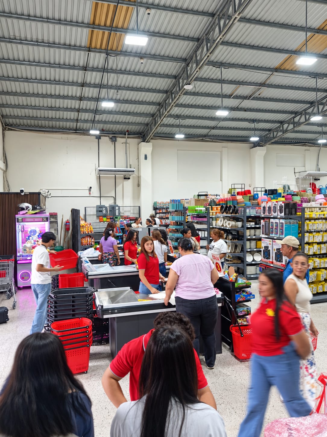Negocio real operando con clientes y cajas